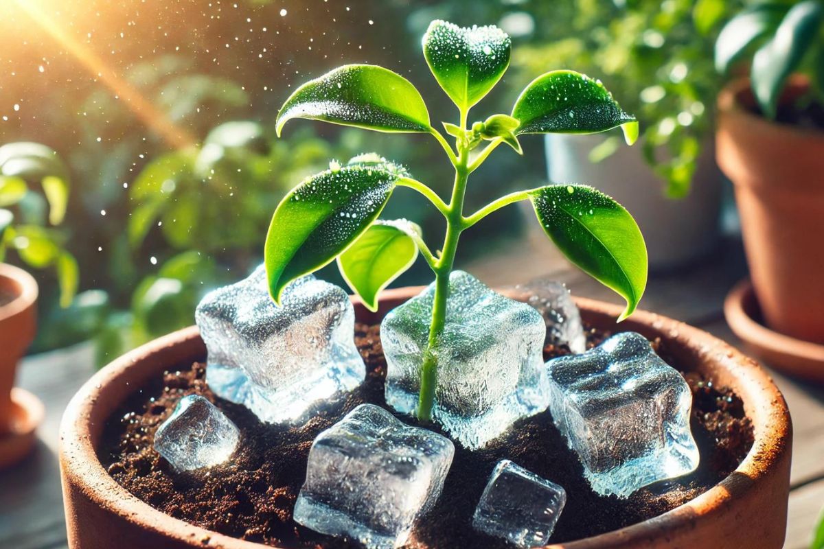 Ghiaccio nei vasi delle piante in estate: funziona davvero?